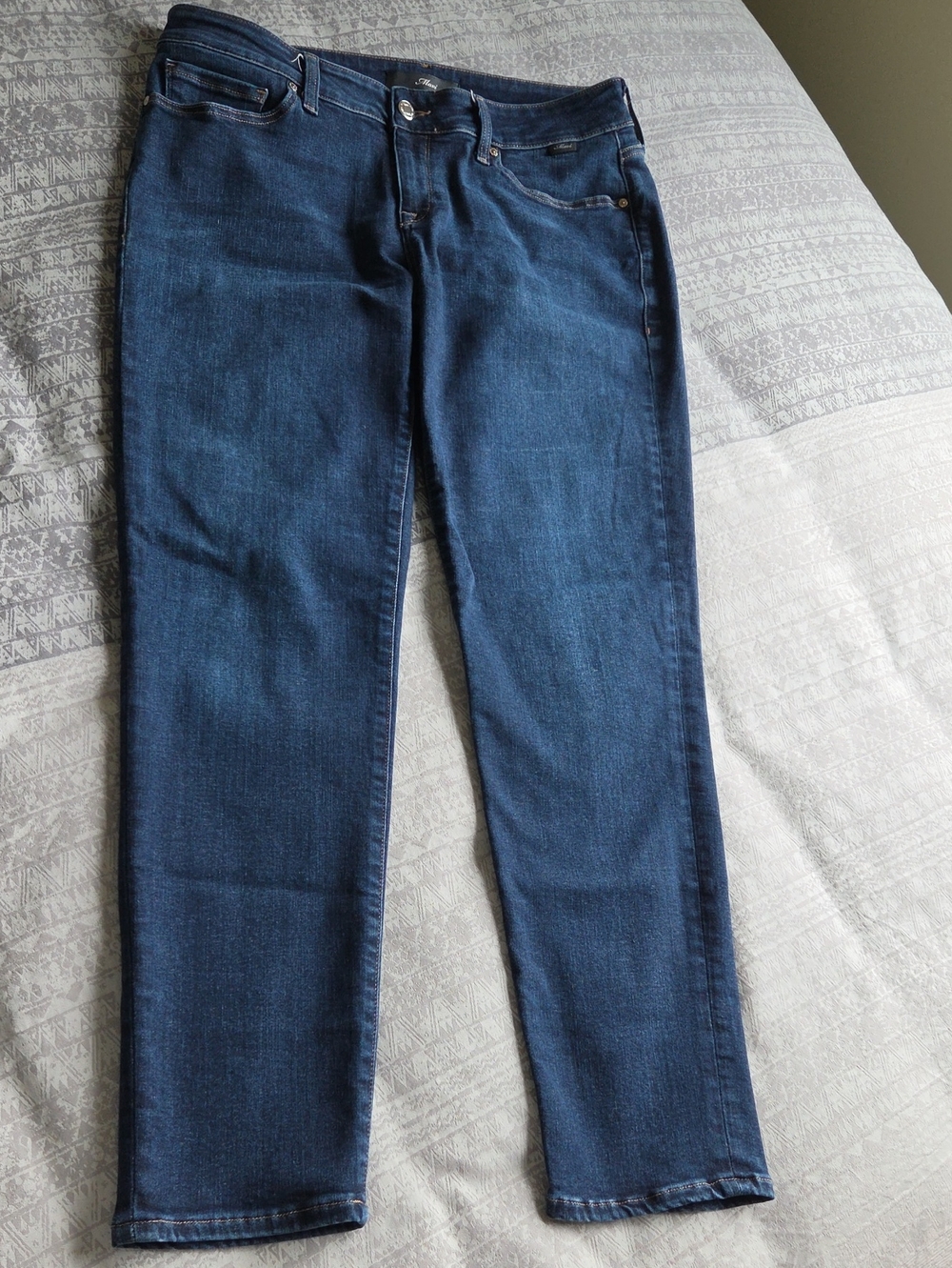 Mavi Women's Straight Leg Jeans in Dark Blue Wash